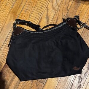 Dooney & Bourke Black and Brown Shoulder Bag